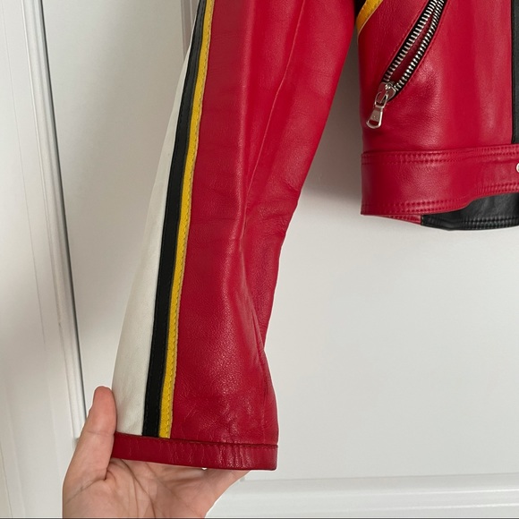 D&G Dolce & Gabbana Leather Motorcycle Jacket - Picture 6 of 17